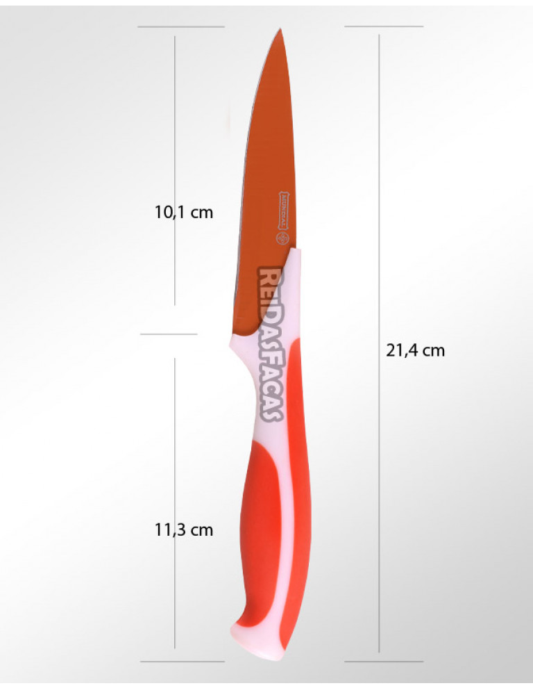 FACA LEGUMES 4" 10,1 cm MUNDIAL LARANJA 7730-3
