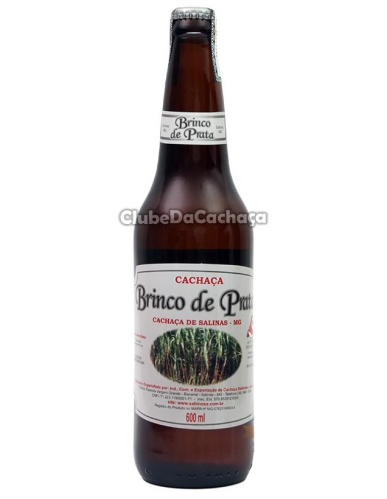 Cachaça Brinco de Prata Prata 600 ml